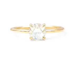 0.87-Carat Round Rose Cut Diamond Solitaire