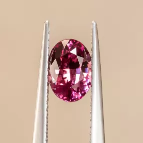 1.33CT OVAL SAPPHIRE, RASPBERRY PINK AND ORANGE , 7.30X5.33X4.08MM, UNTREATED