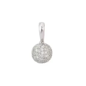 14K Diamond Round Pendant