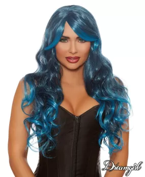 Adjustable Long Wavy Ombré Layered Wig