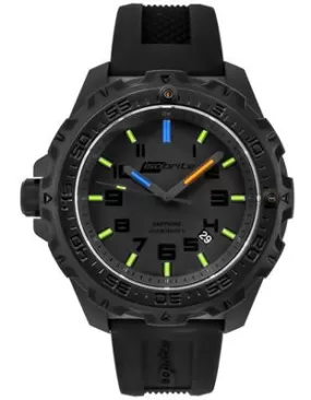 ArmourLite Isobrite Eclipse - Green&#44; Blue & Orange T100 - Black Rubber Strap