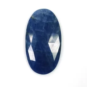 BLUE SAPPHIRE Gemstone Rose Cut : 12.60cts Natural Untreated Unheated Sapphire Oval Shape 26*14mm (With Video)