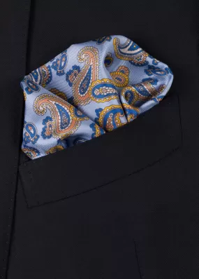 Blue Yellow Pocket Square