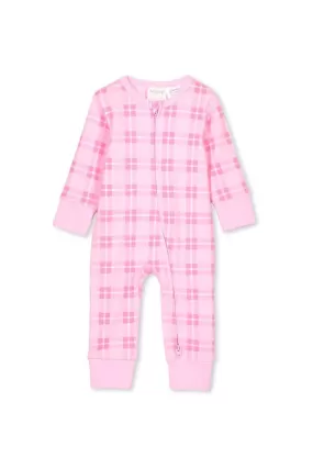 Check Romper - Candy Pink (Milky Baby)