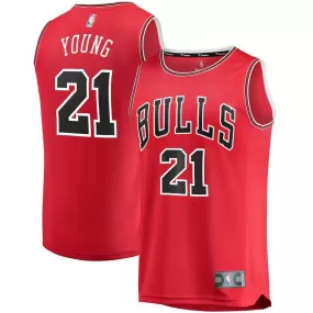 Chicago Bulls Thaddeus Young Fanatics Branded Fast Break Player Icon Jersey Kids - Red | Ireland V6873F6