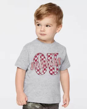 Children's OU Twisted Check Heather Gray Tee