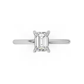 Classic Emerald Cut Solitaire Engagement Ring