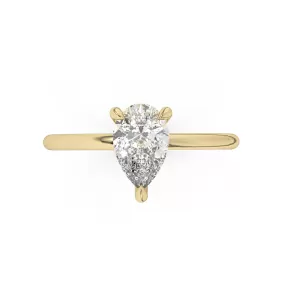 Classic Pear Cut Solitaire Engagement Ring