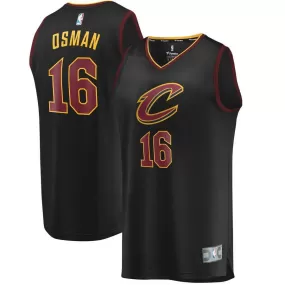 Cleveland Cavaliers Cedi Osman Fanatics Branded Replica Fast Break Player Statement Jersey Kids - Black | Ireland K1840L9