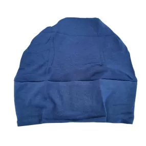 Closed Elastic Cotton Hijab Cap - Blue