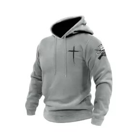 CROSS COTTON GRAPHIC POCKET HOODIE