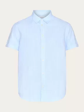 Custom fit linen short sleeve shirt - Skyway