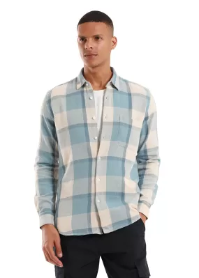 Dobby Light Blue Check Shirt