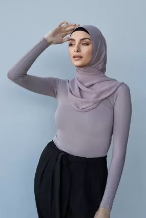 Dusty Purple Long Sleeve Cotton Body Top