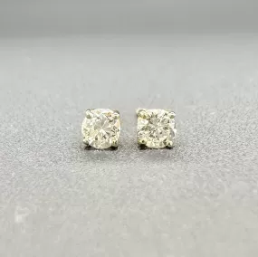 Estate 14K Y Gold 0.28ctw J-K/SI2 Diamond Stud Earrings