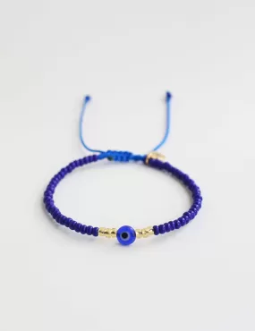 Evil Eye Seed Bead in Blue