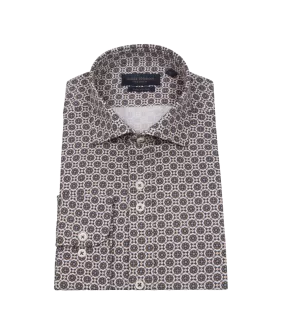 Geometric Pattern Cotton Shirt - Multi