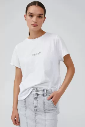 Kendall White Logo Cotton Tee