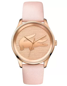 Lacoste Ladies Victoria Fashion Watch - Rose Gold Tone - Pink Leather Strap