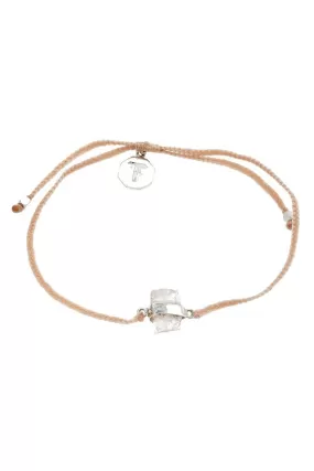 Morganite Crystal Bracelet | Pale Pink - Silver