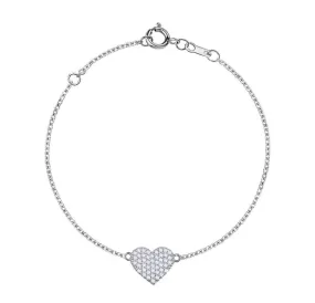 My Single  Heart Pave Bracelet