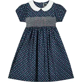 Navy Smock Dress - Nicolette