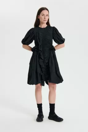 OLENA | DRESS RECYCLED FAILLE BLACK