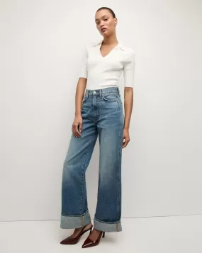 Taylor Cuffed Wide-Leg Jean