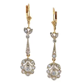 Vintage Diamond Drop Earrings